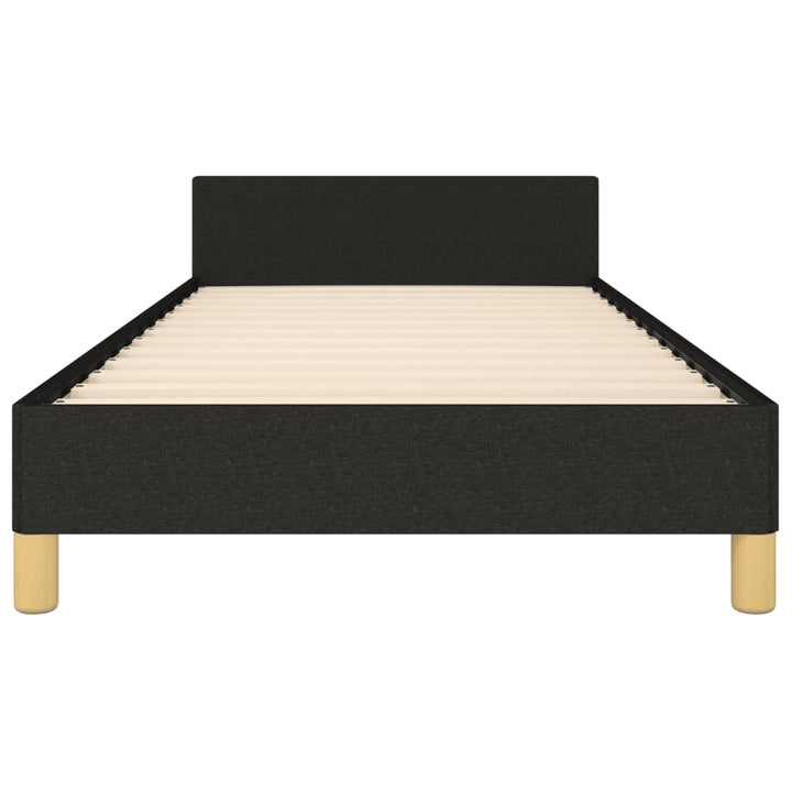 vidaXL Bed Frame with Headboard Black 53.9"x74.8" Full Fabric-20