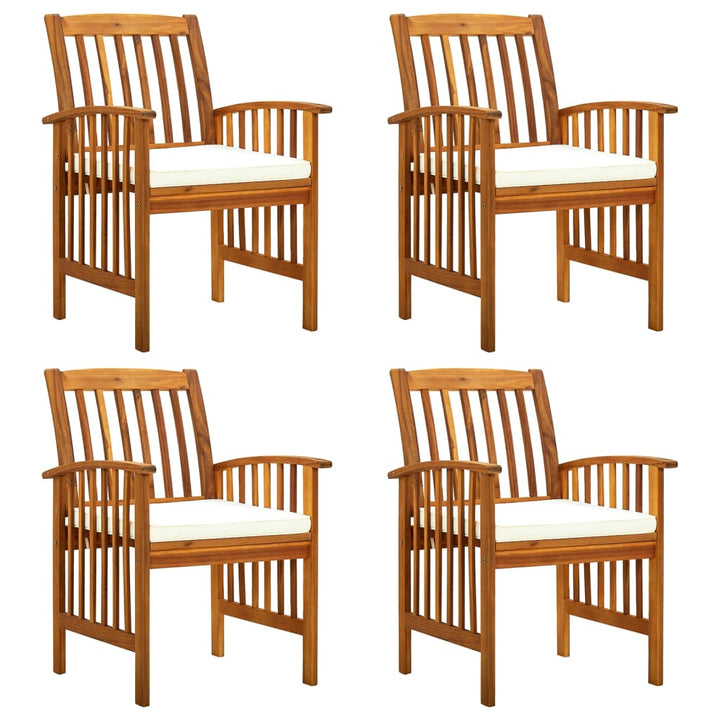 vidaXL Patio Dining Chairs Outdoor Patio Chair with Cushions Solid Wood Acacia-17