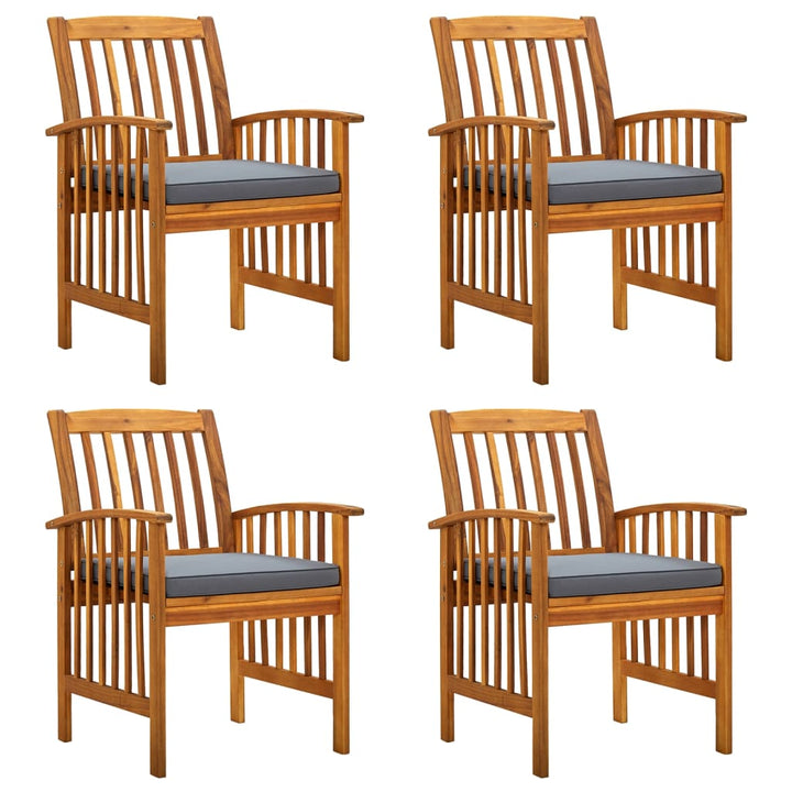 vidaXL Patio Dining Chairs Outdoor Patio Chair with Cushions Solid Wood Acacia-11