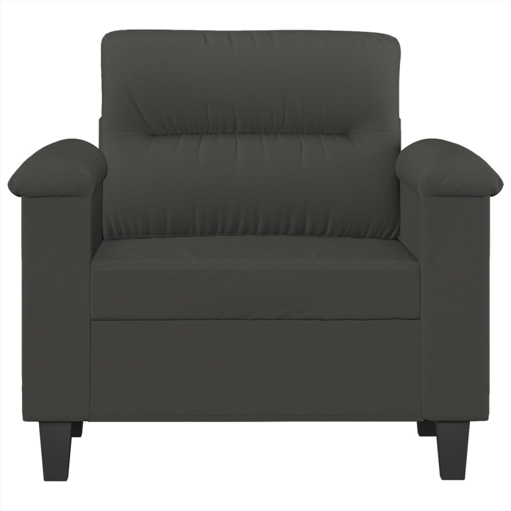 vidaXL Sofa Chair Living Room Upholstered Chair with Armrest Microfiber Fabric-65