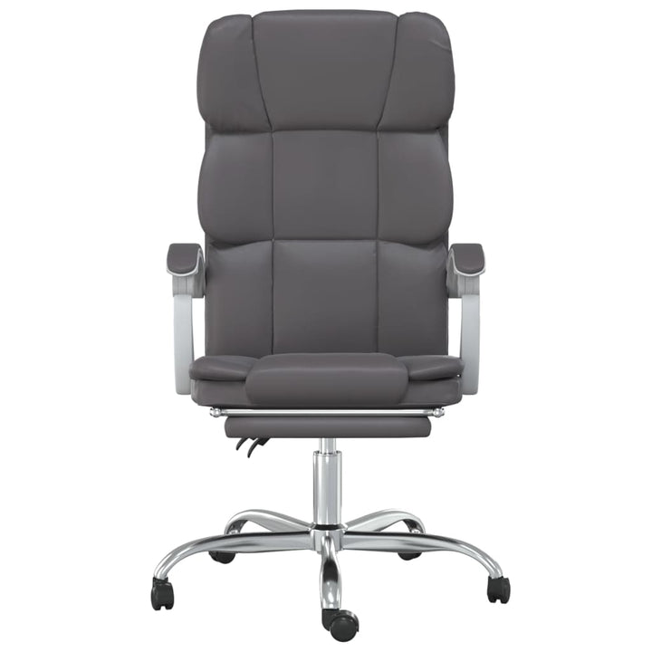 vidaXL Reclining Office Chair Black Faux Leather-15