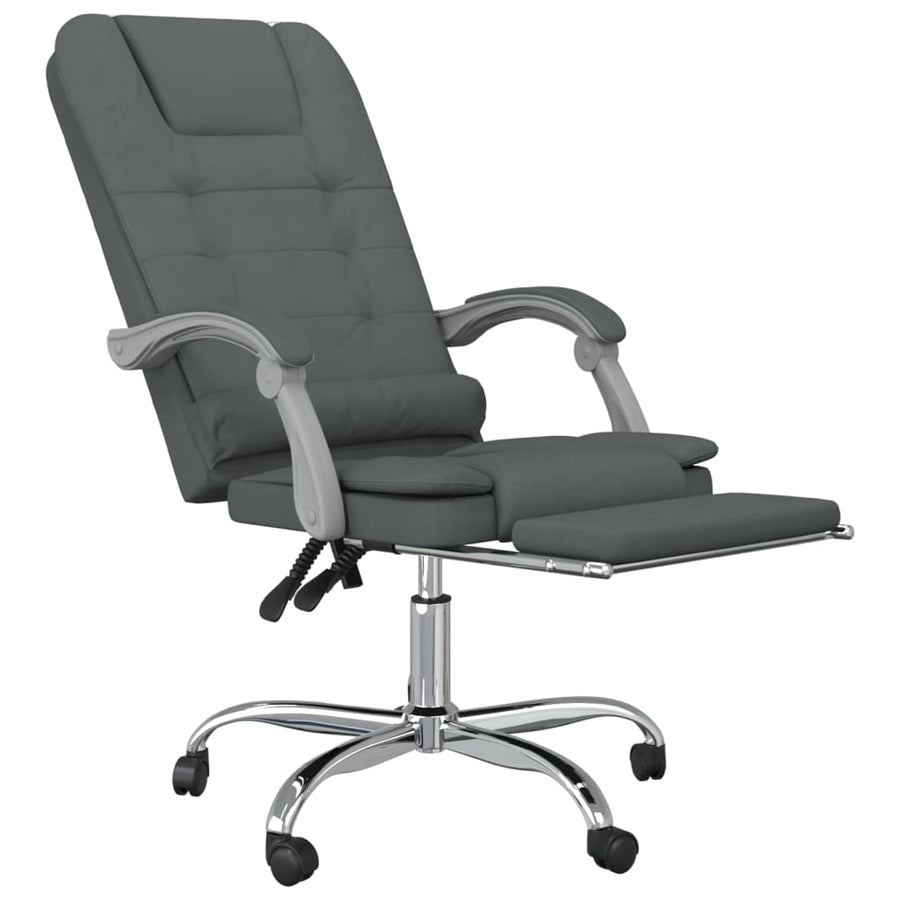 vidaXL Massage Reclining Office Chair Massage Office Adjustable Chair Fabric-20