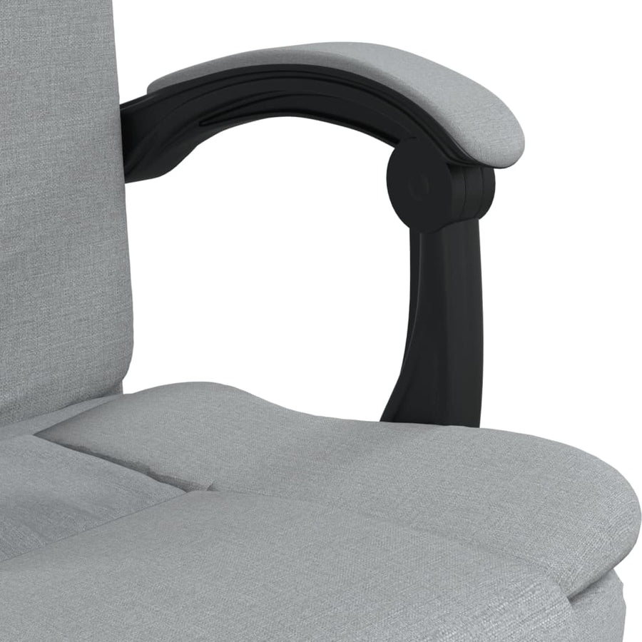 vidaXL Reclining Office Chair Dark Gray Fabric-20