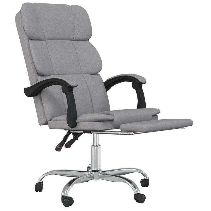vidaXL Reclining Office Chair Dark Gray Fabric-16