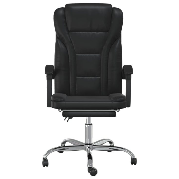 vidaXL Reclining Office Chair Black Faux Leather-4