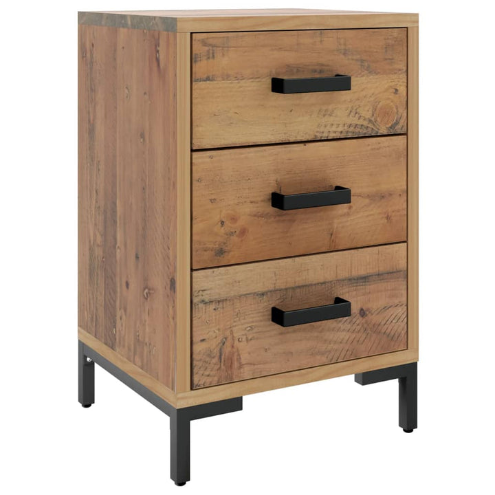 vidaXL Nightstand Bedside End Side Table with Drawer Furniture Solid Wood Pine-24