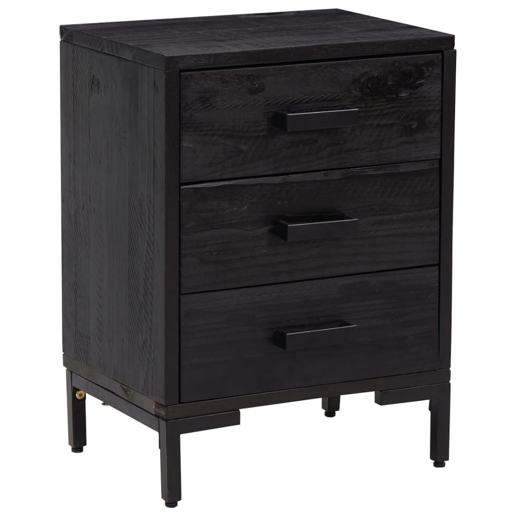 vidaXL Nightstand Bedside End Side Table with Drawer Furniture Solid Wood Pine-22