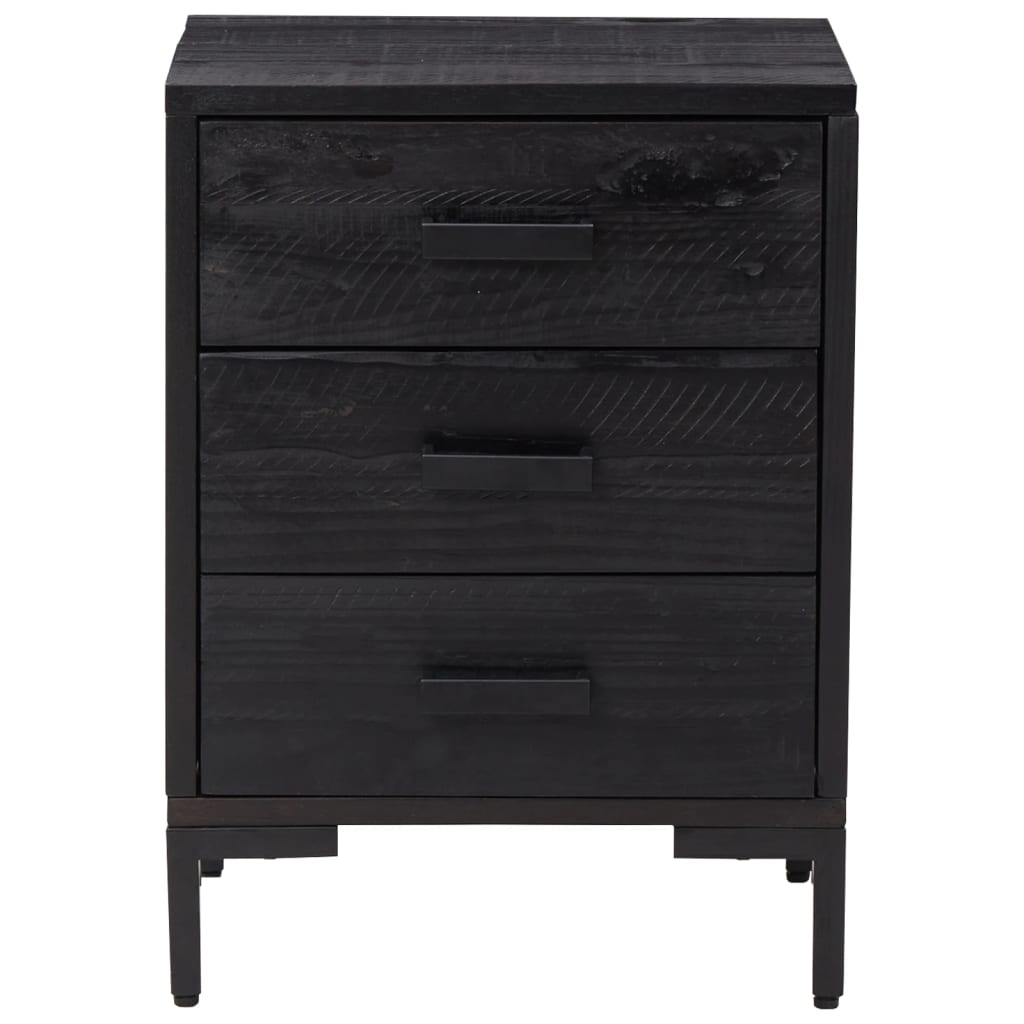 vidaXL Nightstand Bedside End Side Table with Drawer Furniture Solid Wood Pine-33