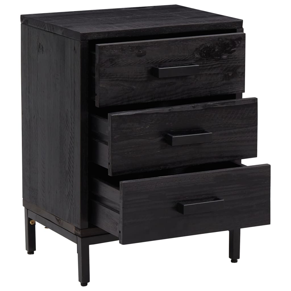 vidaXL Nightstand Bedside End Side Table with Drawer Furniture Solid Wood Pine-34
