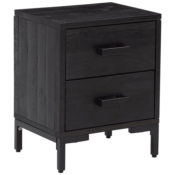 vidaXL Nightstand Bedside End Side Table with Drawer Furniture Solid Wood Pine-62