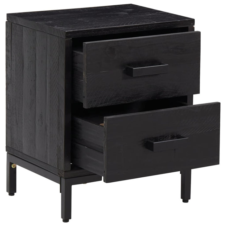 vidaXL Nightstand Bedside End Side Table with Drawer Furniture Solid Wood Pine-63