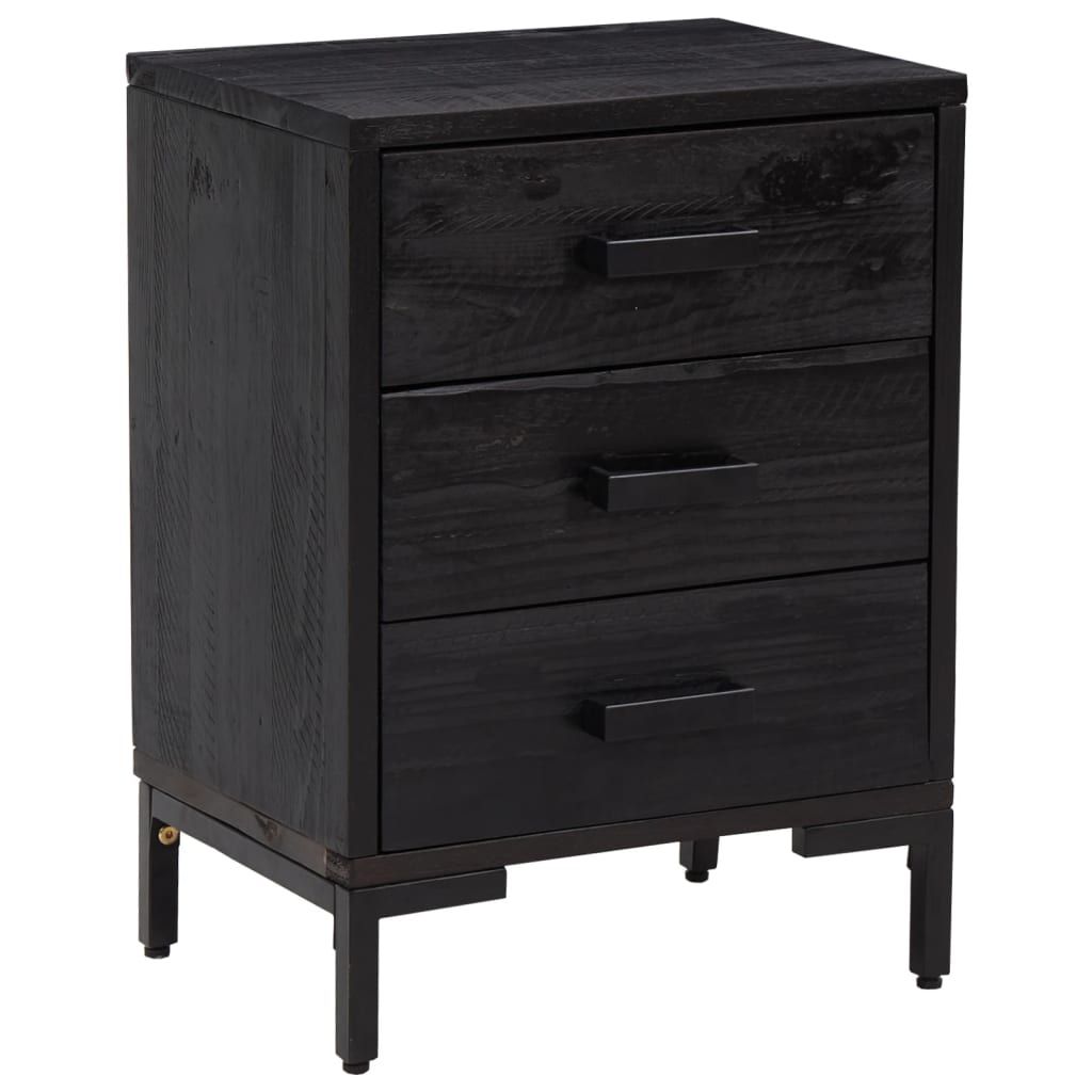 vidaXL Nightstand Bedside End Side Table with Drawer Furniture Solid Wood Pine-68
