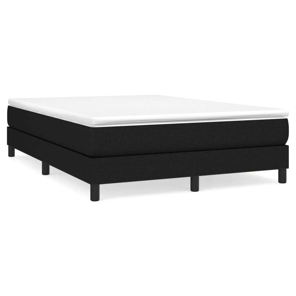 vidaXL Box Spring Bed with Mattress Black 72"x83.9" California King Fabric-54
