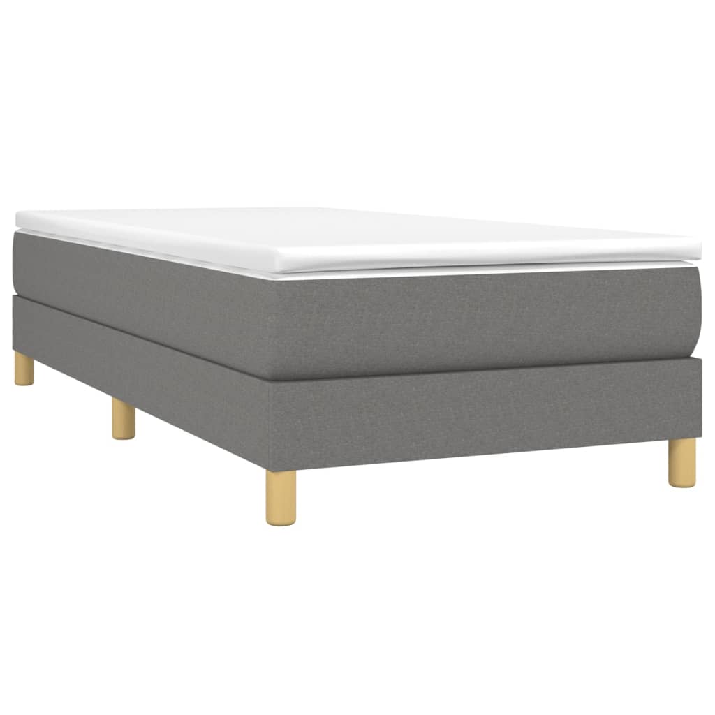 vidaXL Box Spring Bed Base Platform Bed Frame with Mattress for Bedroom Fabric-30