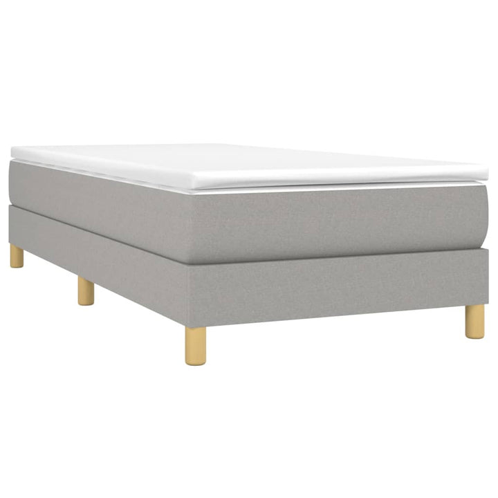 vidaXL Box Spring Bed Base Platform Bed Frame with Mattress for Bedroom Fabric-32