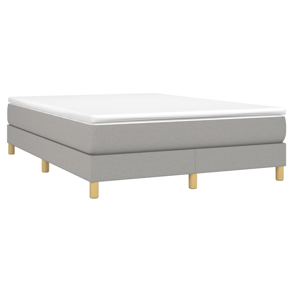 vidaXL Box Spring Bed Base Platform Bed Frame with Mattress for Bedroom Fabric-60