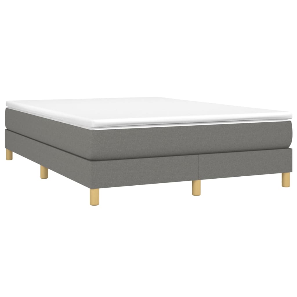 vidaXL Box Spring Bed Base Platform Bed Frame with Mattress for Bedroom Fabric-24