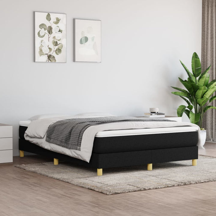 vidaXL Box Spring Bed Base Platform Bed Frame with Mattress for Bedroom Fabric-21