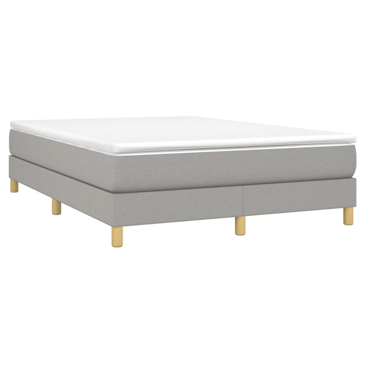 vidaXL Box Spring Bed Base Platform Bed Frame with Mattress for Bedroom Fabric-36