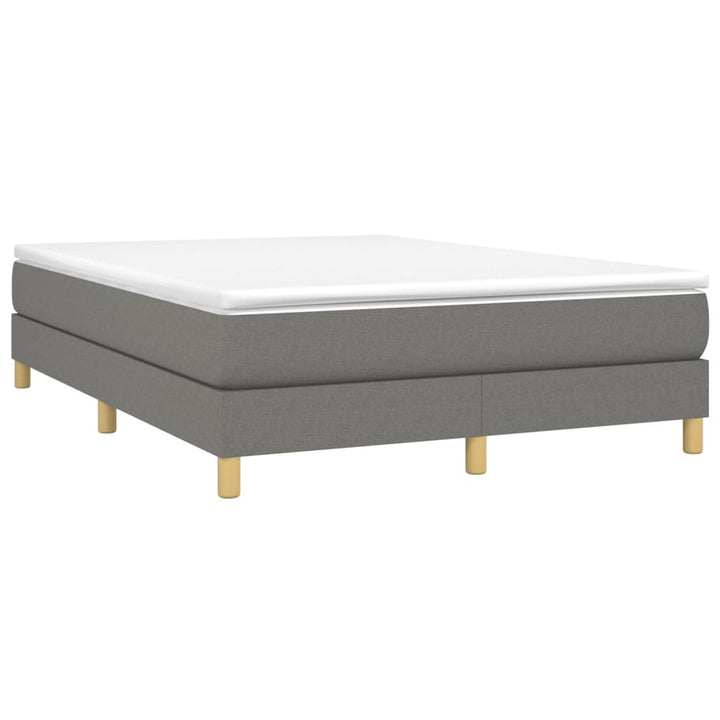 vidaXL Box Spring Bed Base Platform Bed Frame with Mattress for Bedroom Fabric-38