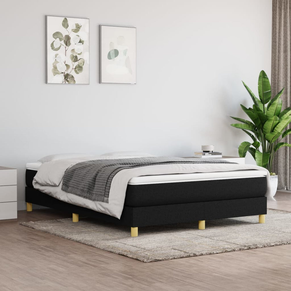 vidaXL Box Spring Bed Base Platform Bed Frame with Mattress for Bedroom Fabric-71
