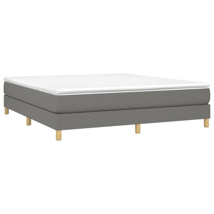vidaXL Box Spring Bed Base Platform Bed Frame with Mattress for Bedroom Fabric-72