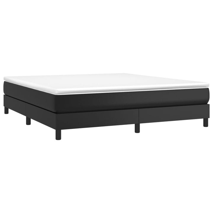 vidaXL Bed Frame Box Spring Bed Base with Mattress for Bedroom Faux Leather-32