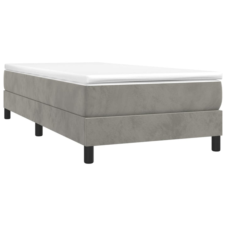 vidaXL Bed Frame Box Spring Platform Bed with Mattress for Bedroom Velvet-56