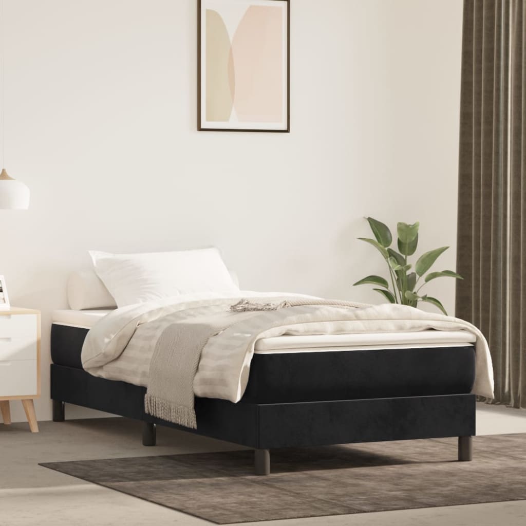 vidaXL Bed Frame Box Spring Platform Bed with Mattress for Bedroom Velvet-51