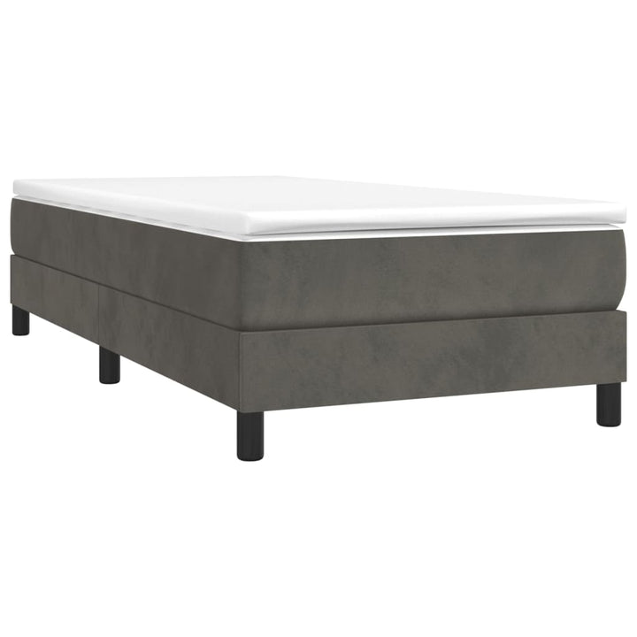 vidaXL Bed Frame Box Spring Platform Bed with Mattress for Bedroom Velvet-2