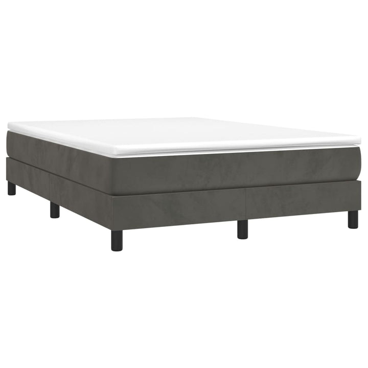 vidaXL Bed Frame Box Spring Platform Bed with Mattress for Bedroom Velvet-6