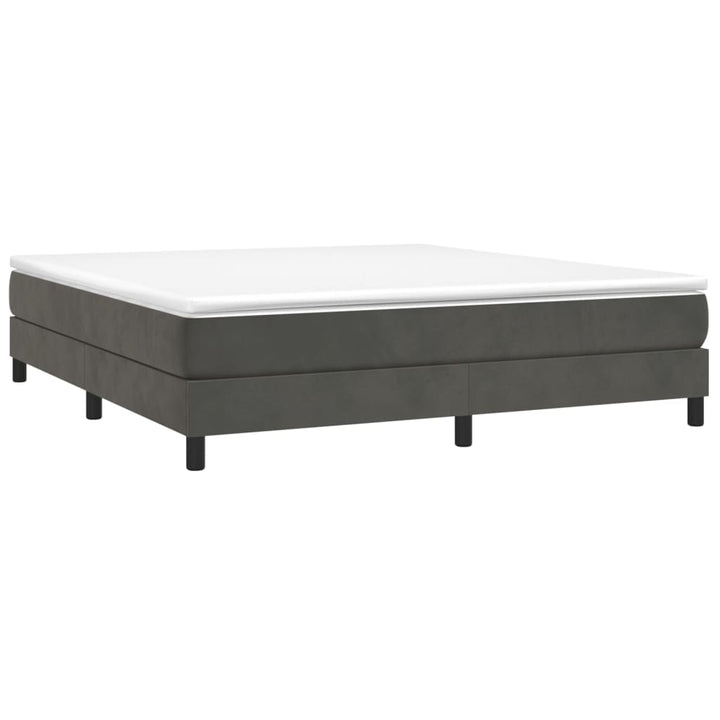 vidaXL Bed Frame Box Spring Platform Bed with Mattress for Bedroom Velvet-74