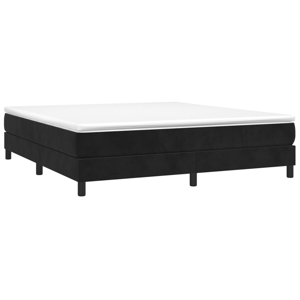 vidaXL Bed Frame Box Spring Platform Bed with Mattress for Bedroom Velvet-70
