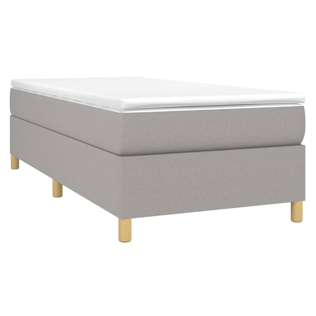 vidaXL Box Spring Bed Base Platform Bed Frame with Mattress for Bedroom Fabric-40
