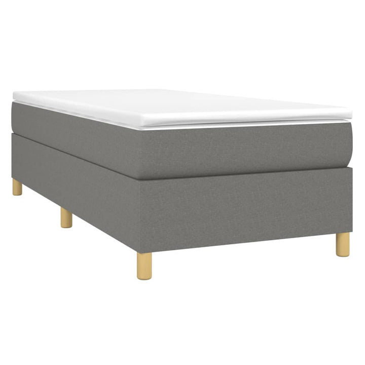 vidaXL Box Spring Bed Base Platform Bed Frame with Mattress for Bedroom Fabric-46
