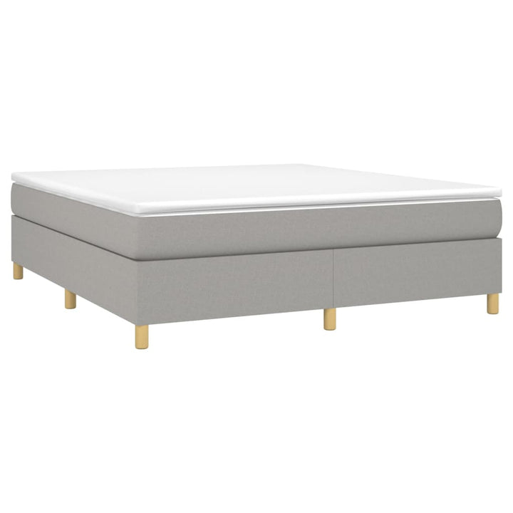vidaXL Box Spring Bed Base Platform Bed Frame with Mattress for Bedroom Fabric-2
