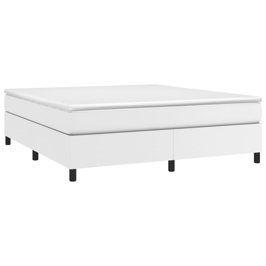 vidaXL Bed Frame Box Spring Bed Base with Mattress for Bedroom Faux Leather-10