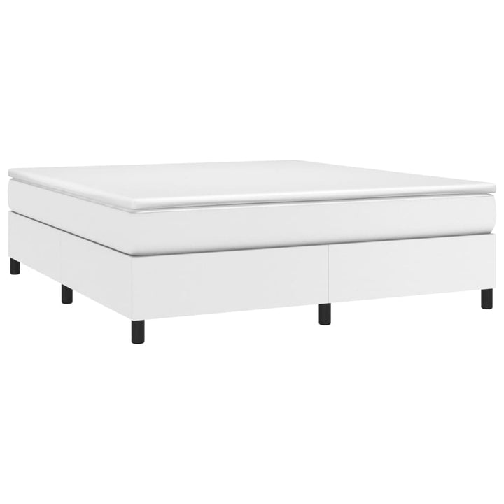 vidaXL Bed Frame Box Spring Bed Base with Mattress for Bedroom Faux Leather-18