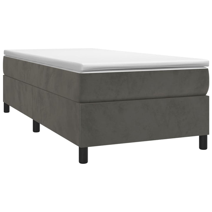 vidaXL Bed Frame Box Spring Platform Bed with Mattress for Bedroom Velvet-10