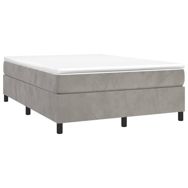 vidaXL Bed Frame Box Spring Platform Bed with Mattress for Bedroom Velvet-18