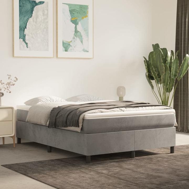 vidaXL Bed Frame Box Spring Platform Bed with Mattress for Bedroom Velvet-19