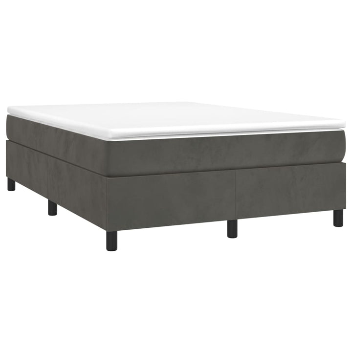 vidaXL Bed Frame Box Spring Platform Bed with Mattress for Bedroom Velvet-42