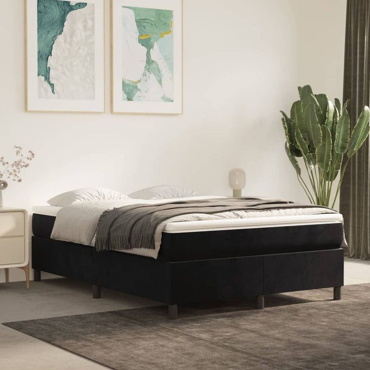 vidaXL Bed Frame Box Spring Platform Bed with Mattress for Bedroom Velvet-61