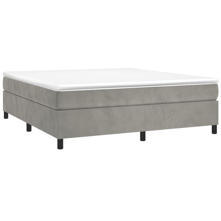 vidaXL Bed Frame Box Spring Platform Bed with Mattress for Bedroom Velvet-46