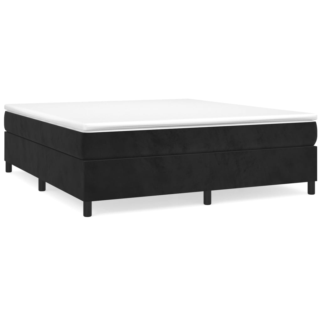 vidaXL Bed Frame Box Spring Platform Bed with Mattress for Bedroom Velvet-39