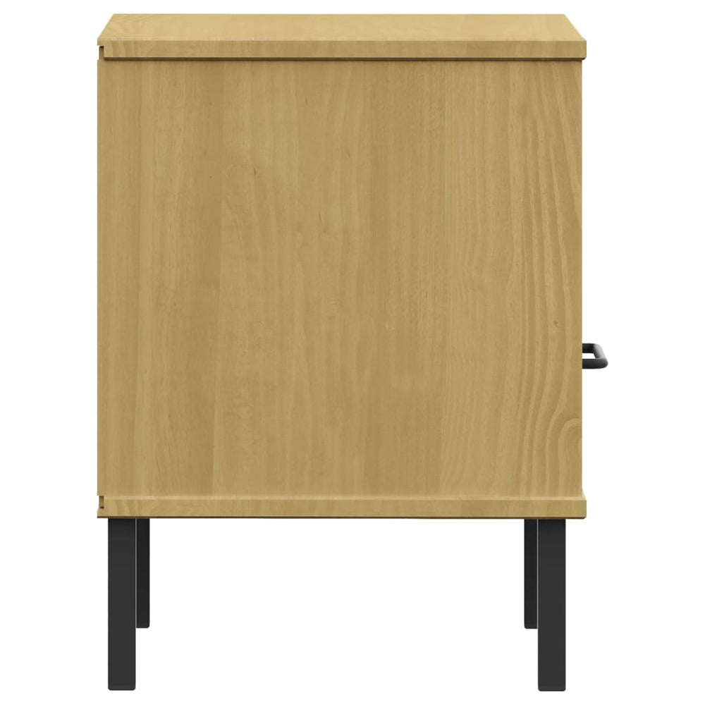 vidaXL Nightstand Bedroom Storage Cabinet Bedside Table Solid Pine Wood OSLO-0