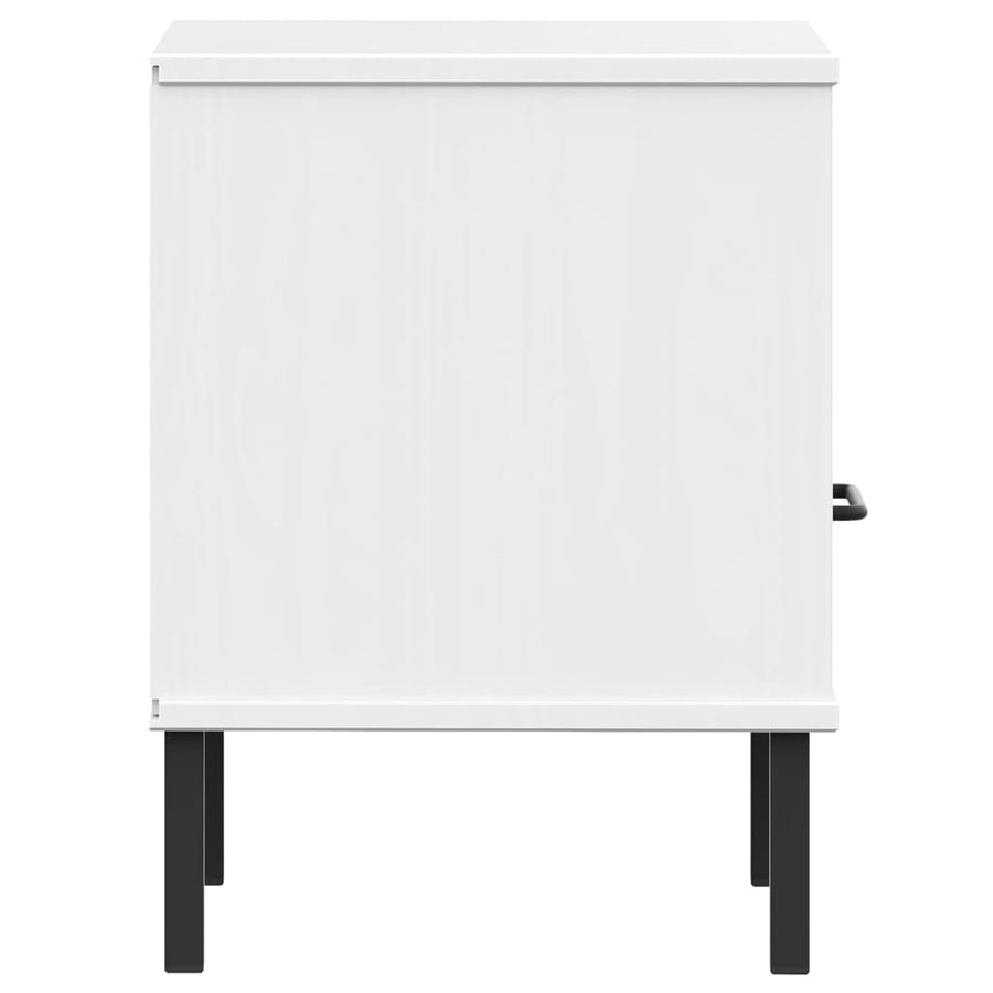 vidaXL Nightstand Bedroom Storage Cabinet Bedside Table Solid Pine Wood OSLO-20