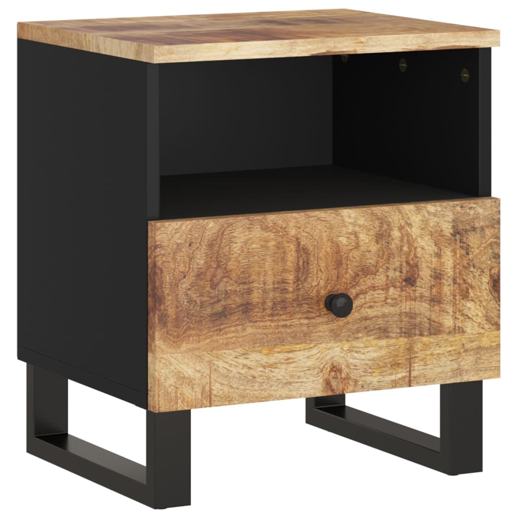 vidaXL Cabinet Storage Accent Nightstand End Table for Bedroom Solid Wood-46