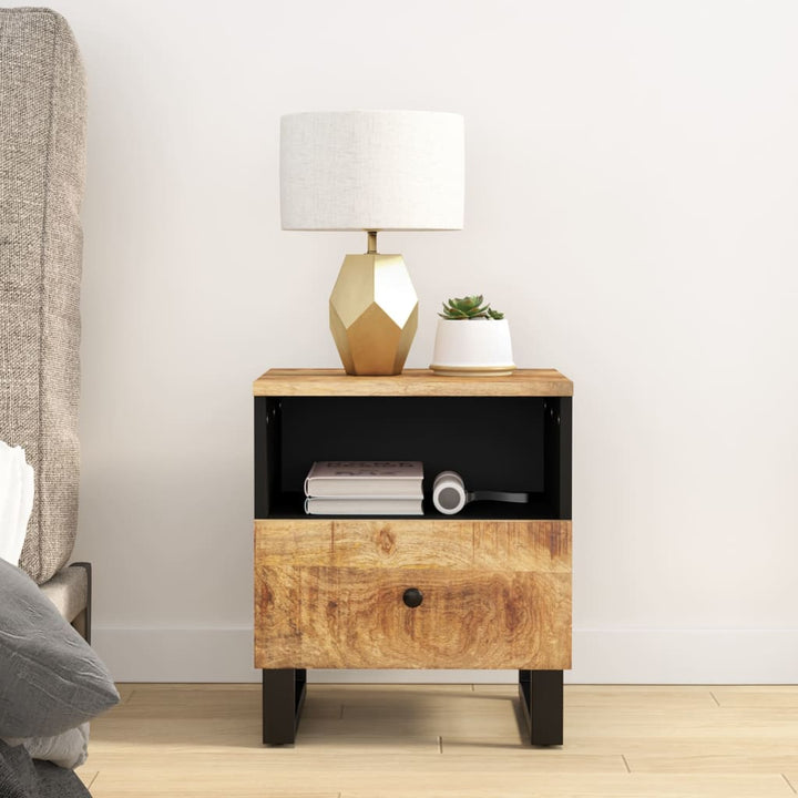 vidaXL Cabinet Storage Accent Nightstand End Table for Bedroom Solid Wood-28