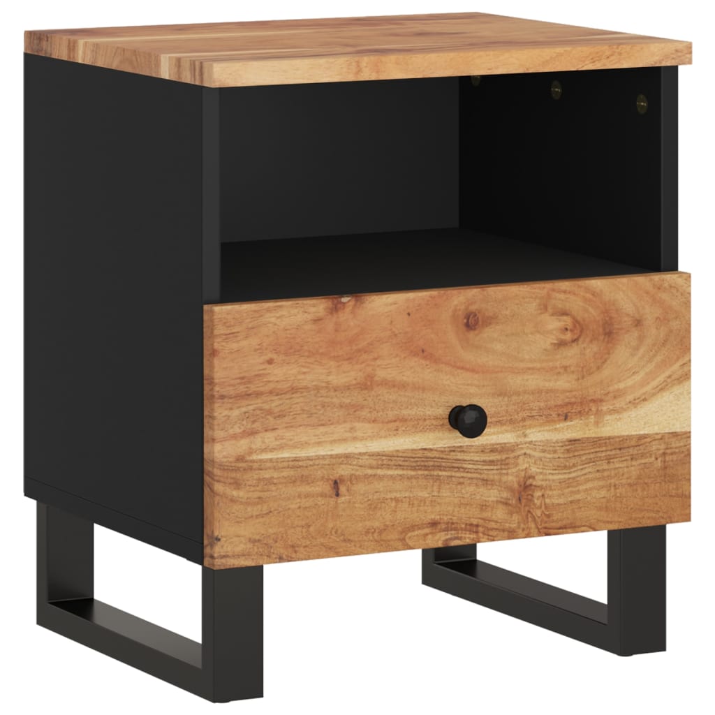 vidaXL Cabinet Storage Accent Nightstand End Table for Bedroom Solid Wood-10